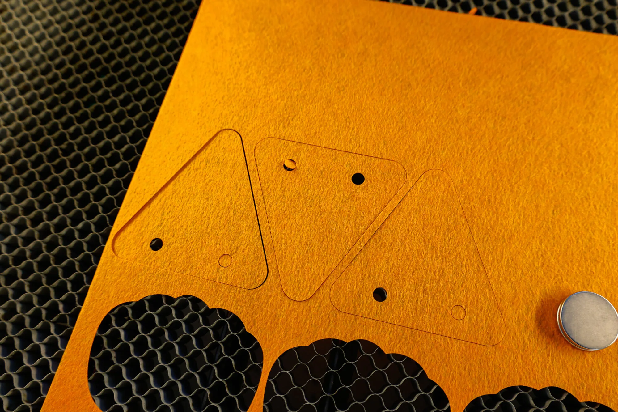 laser cut felt fall banner project pumpkin pie slices