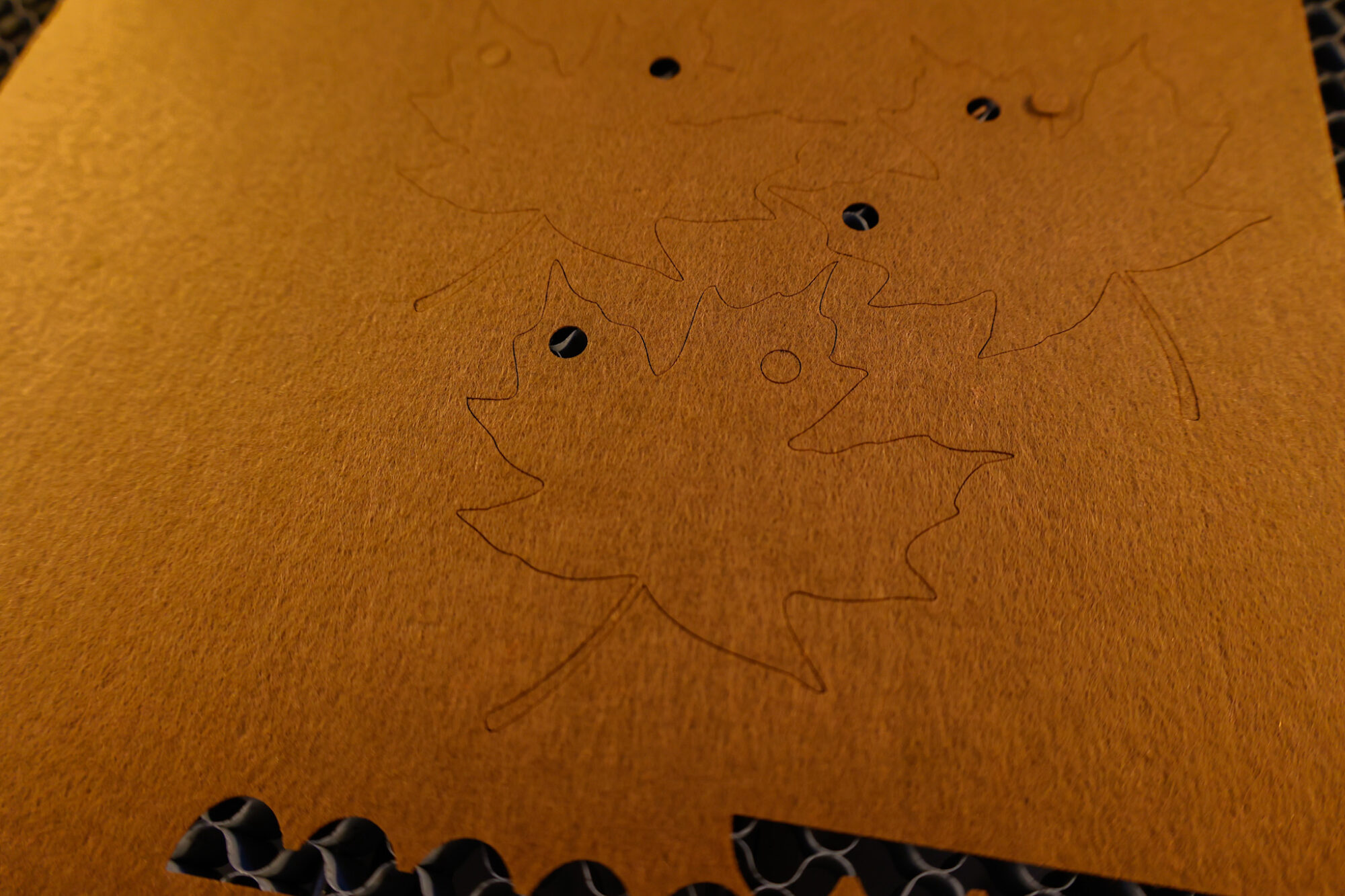 laser cut felt fall banner project leaves 