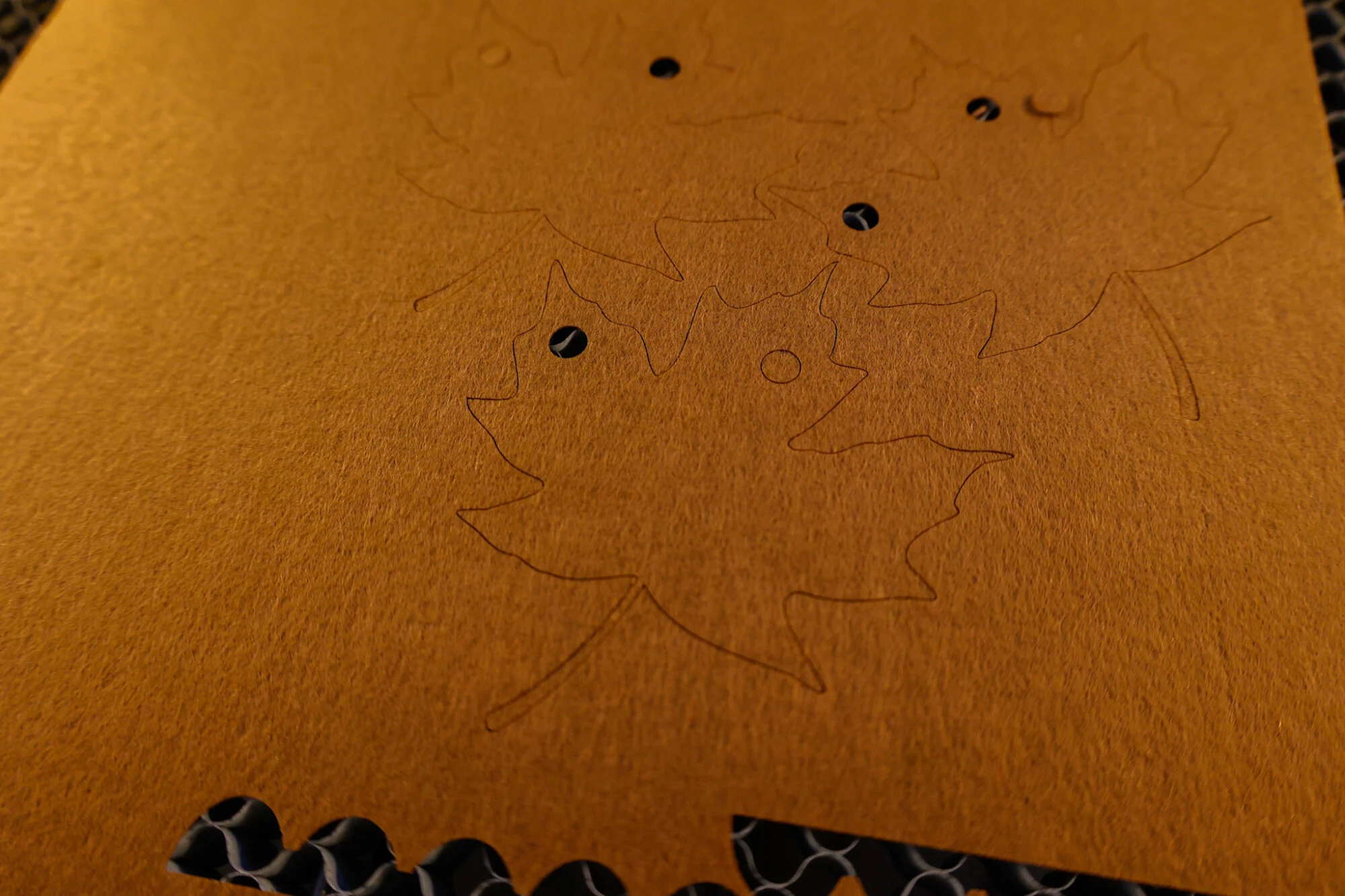 laser cut felt fall banner project leaves