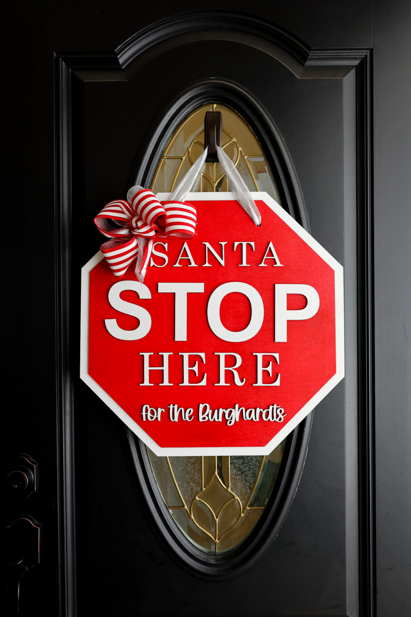 finished diy santa stop here sign_P6A1950