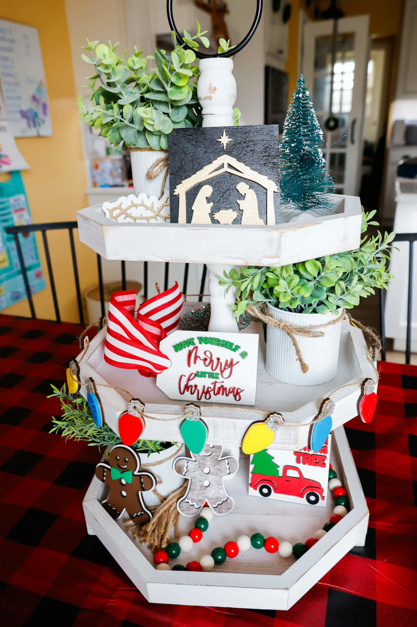 finished tiered tray decor diy thunder laser project