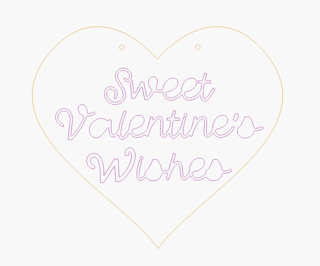 finished inward offset settings in lightburn for wording scoring