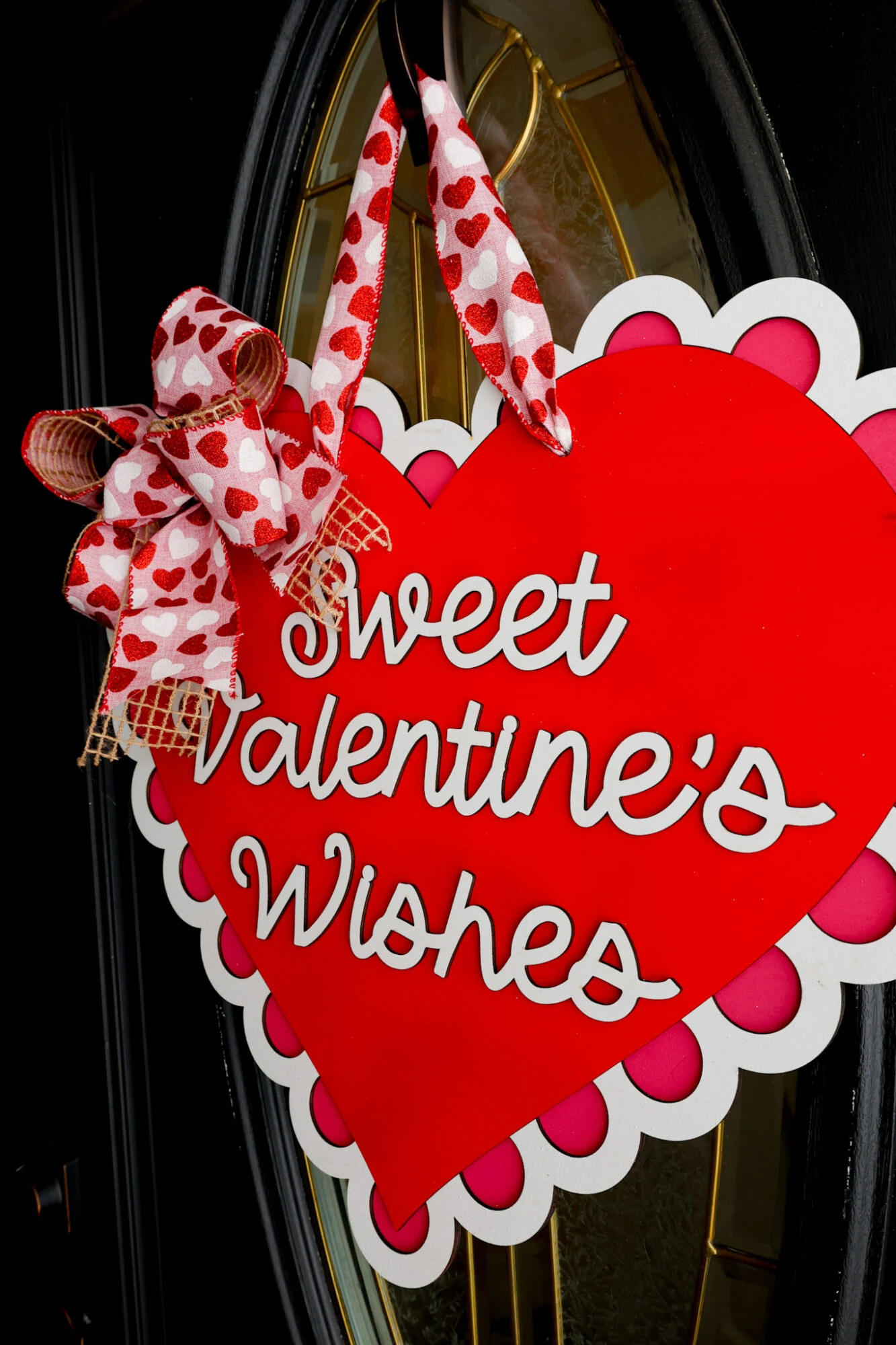 finished side view valentines day door sign