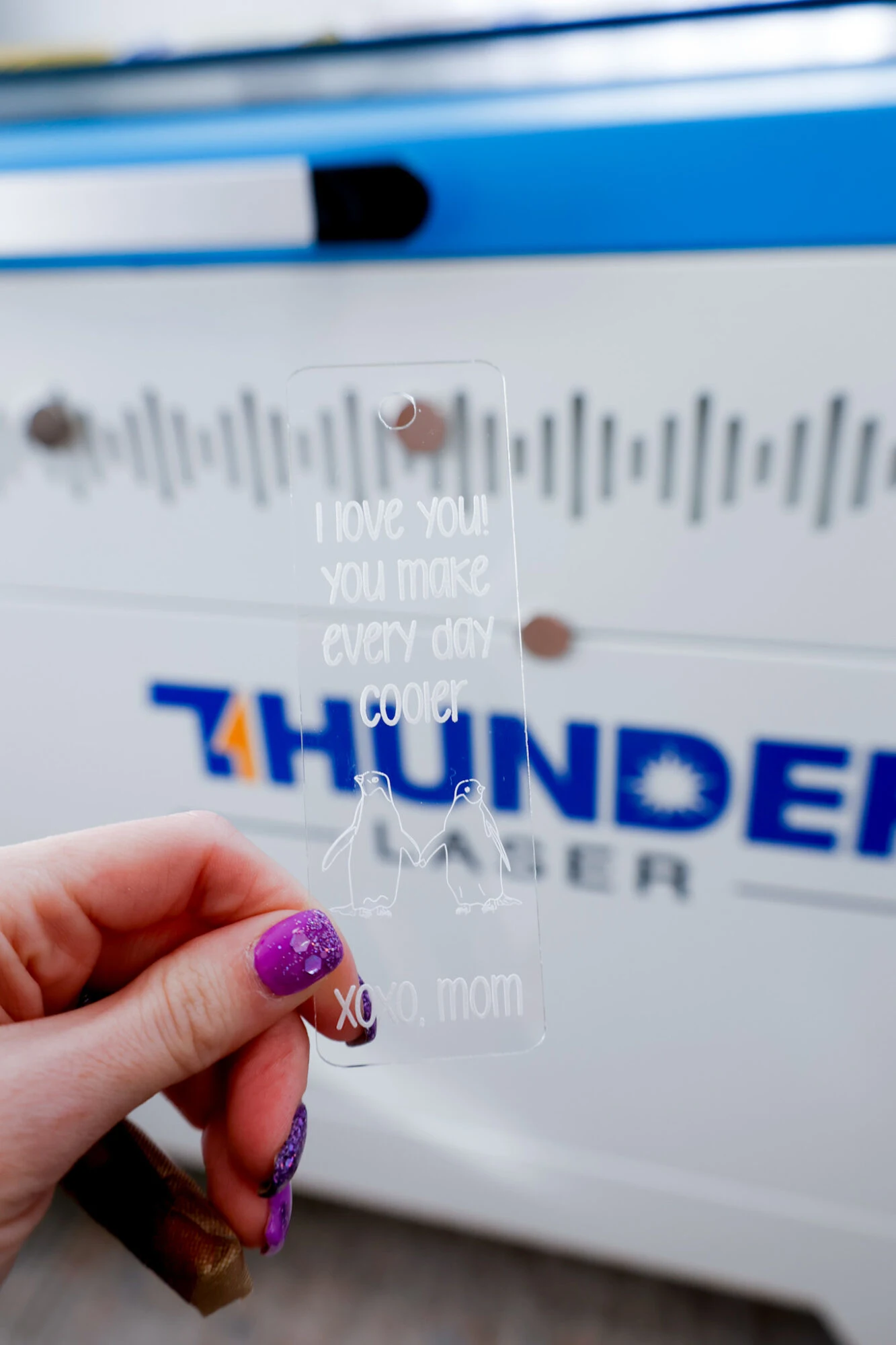 finished laser engraved bookmarks